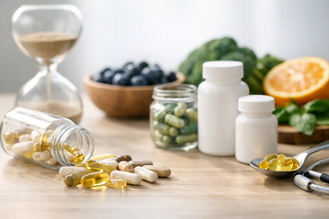 Guía de suplementos para longevidad saludable