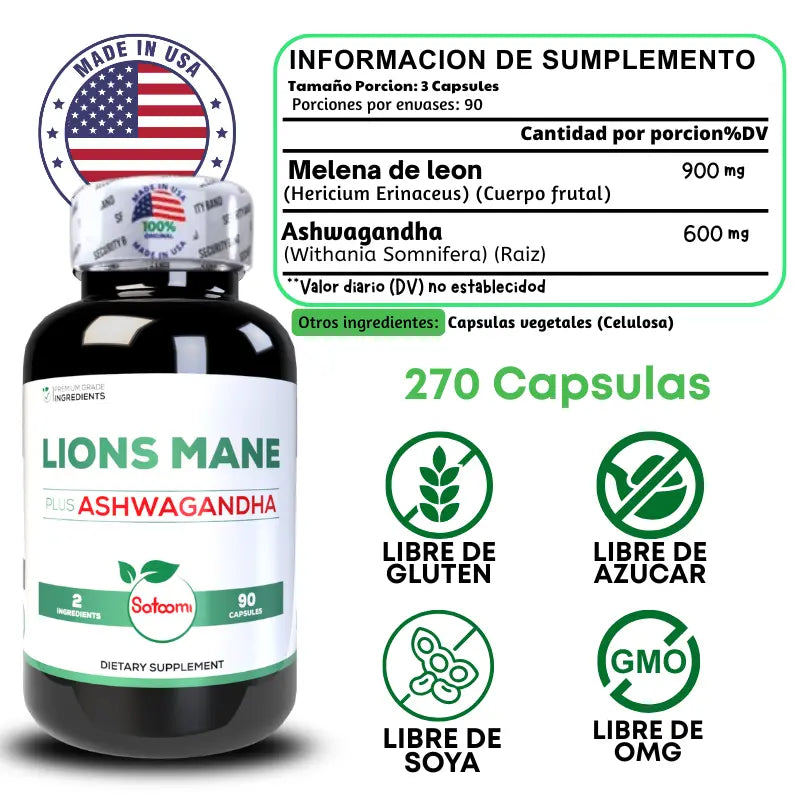MELENA DE LEON + ASHWAGANDHA 90 Capsulas
